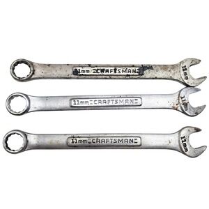 Vintage Craftsman 11mm Combination Wrench Set USA 3‎ Piece Mechanic Tools Auto